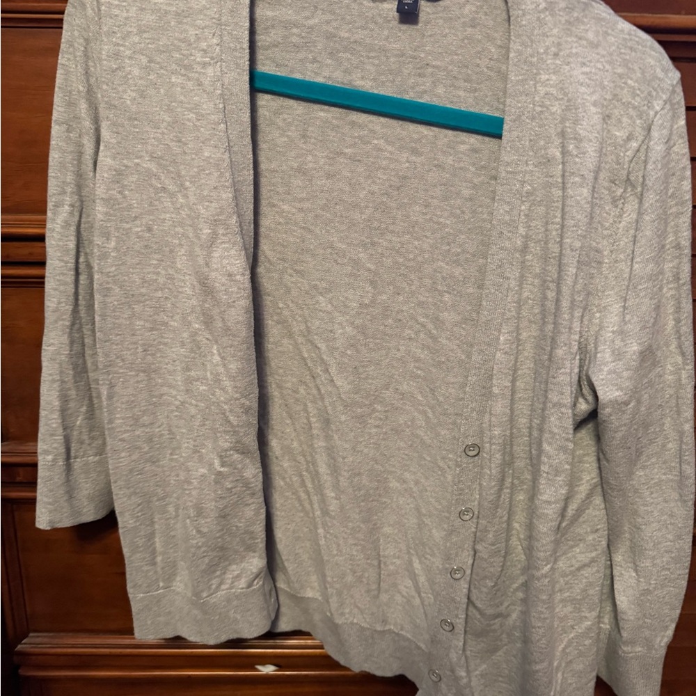 GAP Heather Gray Knit Sweater